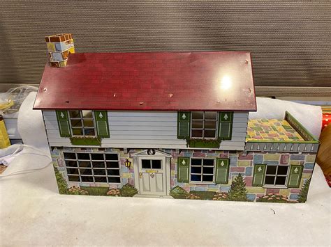 metal doll house value|50s marx metal doll house.